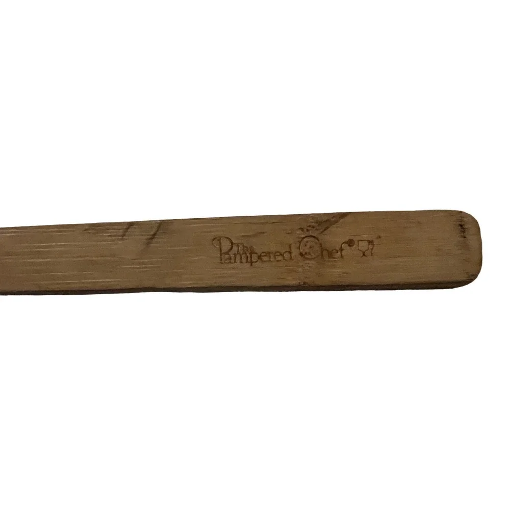 The Pampered Chef Wooden Spoon 10 Inch Bamboo Brown
